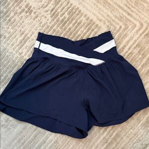 Aerie Navy and White Athletic Shorts